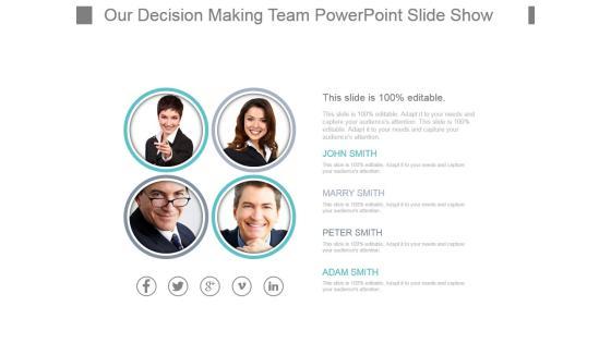 Our Decision Making Team Powerpoint Slide Show Our Decision Making Team Powerpoint Slide Show