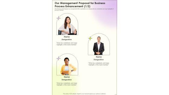Our_Management_Proposal_For_Business_Process_Enhancement_One_Pager_Sample_Example_Document_Slide_1.jpg