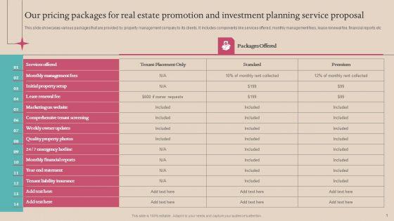 Our_Pricing_Packages_For_Real_Estate_Promotion_And_Investment_Planning_Service_Proposal_Infographics_PDF_Slide_1.jpg