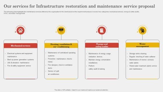 Our_Services_For_Infrastructure_Restoration_And_Maintenance_Service_Proposal_Template_PDF_Slide_1.jpg