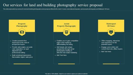 Our_Services_For_Land_And_Building_Photography_Service_Proposal_Ppt_Ideas_Deck_PDF_Slide_1.jpg