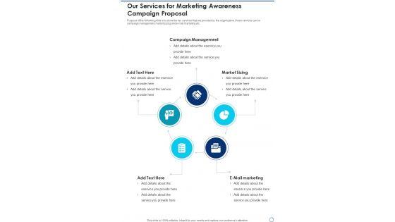 Our_Services_For_Marketing_Awareness_Campaign_Proposal_One_Pager_Sample_Example_Document_Slide_1.jpg