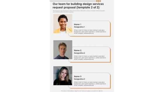 Our_Team_For_Building_Design_Services_Request_Proposal_One_Pager_Sample_Example_Document_Slide_2.jpg