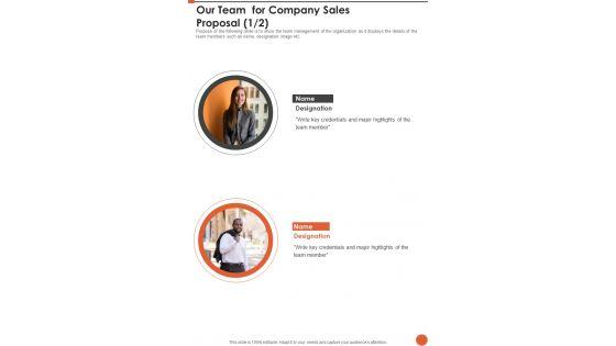 Our_Team_For_Company_Sales_Proposal_One_Pager_Sample_Example_Document_Slide_1.jpg