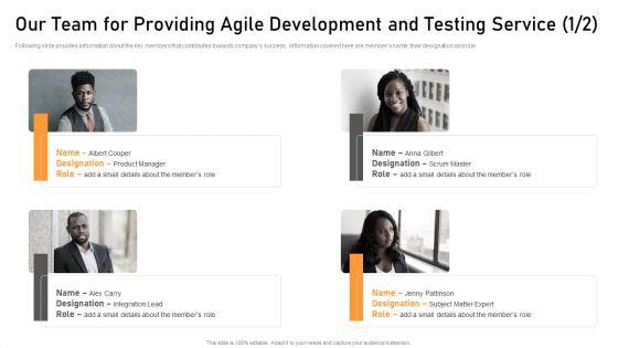 Our_Team_For_Providing_Agile_Development_And_Testing_Service_Introduction_PDF_Slide_1.jpg