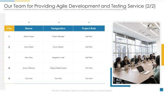 Our_Team_For_Providing_Agile_Development_And_Testing_Service_Project_Diagrams_PDF_Slide_1.jpg
