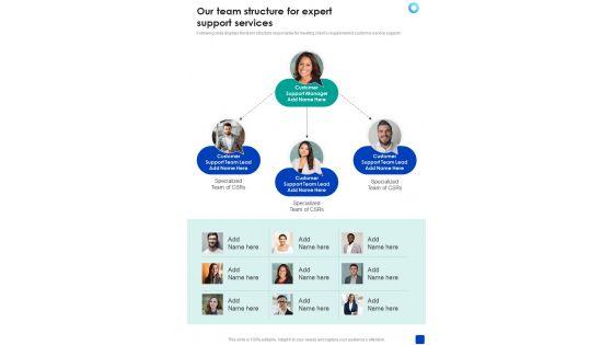 Our_Team_Structure_For_Expert_Support_Services_One_Pager_Sample_Example_Document_Slide_1.jpg