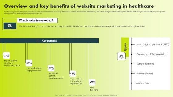 Overview_And_Key_Benefits_Of_Website_Marketing_In_Healthcare_Graphics_PDF_Slide_1.jpg