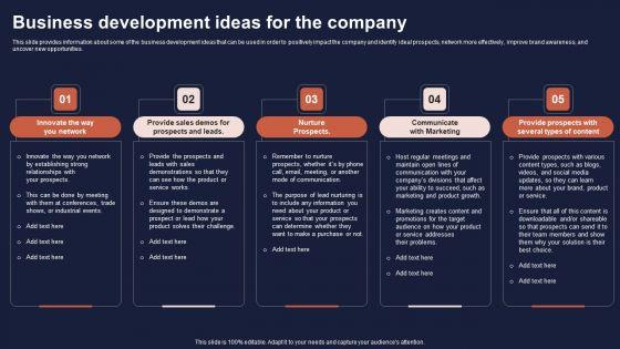 Overview_Of_Business_Growth_Plan_And_Tactics_Business_Development_Ideas_For_The_Company_Formats_PDF_Slide_1.jpg