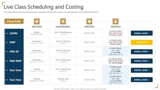 PMP_Certification_Live_Class_Scheduling_And_Costing_Ppt_File_Clipart_Images_PDF_Slide_1.jpg