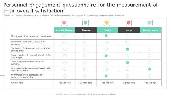 Personnel Engagement Questionnaire For The Measurement Of Their Overall Satisfaction Demonstration PDF Personnel Engagement Questionnaire For The Measurement Of Their Overall Satisfaction Demonstration PDF