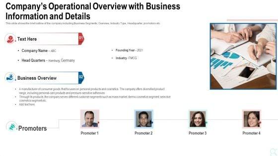 Pitch_Deck_To_Raise_New_Venture_Financing_From_Seed_Investors_Companys_Operational_Overview_With_Business_Information_And_Details_Portrait_PDF_Slide_1.jpg