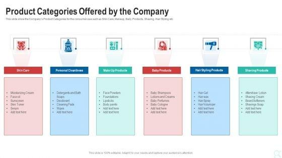 Pitch_Deck_To_Raise_New_Venture_Financing_From_Seed_Investors_Product_Categories_Offered_By_The_Company_Inspiration_PDF_Slide_1.jpg