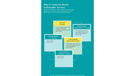 Plan_Of_Action_For_Brand_Ambassador_Services_One_Pager_Sample_Example_Document_Slide_1.jpg