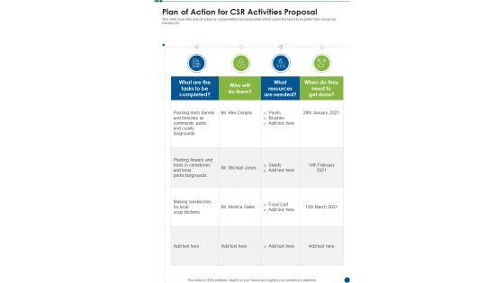 Plan_Of_Action_For_CSR_Activities_Proposal_One_Pager_Sample_Example_Document_Slide_1.jpg