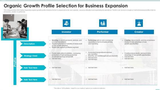 Playbook_For_Strategic_Action_Planning_Organic_Growth_Profile_Selection_For_Business_Expansion_Graphics_PDF_Slide_1.jpg