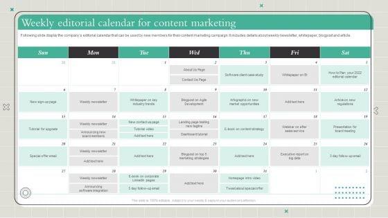 Playbook_To_Formulate_Efficient_Weekly_Editorial_Calendar_For_Content_Marketing_Rules_PDF_Slide_1.jpg