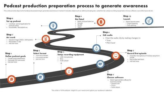 Podcast_Production_Preparation_Process_To_Generate_Awareness_Infographics_PDF_Slide_1.jpg