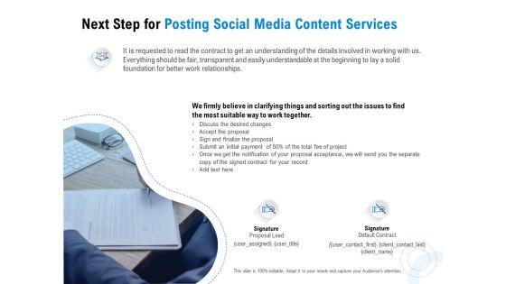 Posting_Social_Media_Content_Next_Step_For_Posting_Social_Media_Content_Services_Ppt_PowerPoint_Presentation_Layouts_Outfit_PDF_Slide_1.jpg
