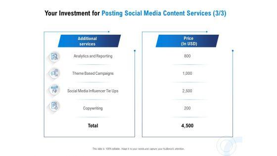 Posting_Social_Media_Content_Your_Investment_For_Posting_Social_Media_Content_Services_Price_Rules_PDF_Slide_1.jpg