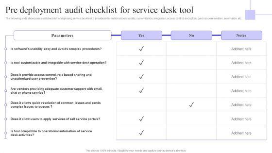 Pre_Deployment_Audit_Checklist_For_Service_Desk_Tool_Sample_PDF_Slide_1.jpg
