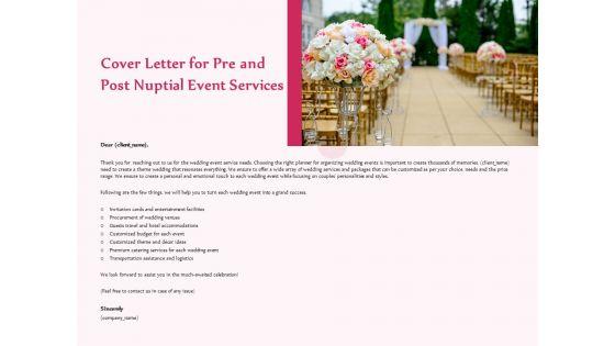 Pre_Postnuptial_Cover_Letter_For_Pre_And_Post_Nuptial_Event_Services_Ppt_Inspiration_Influencers_PDF_Slide_1.jpg