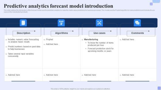 Predictive Analytics Forecast Model Introduction Forward Looking Analysis IT Information PDF Predictive Analytics Forecast Model Introduction Forward Looking Analysis IT Information PDF