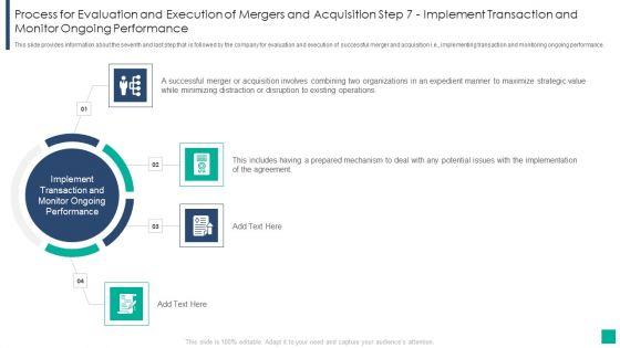 Process_For_Evaluation_And_Execution_Of_Mergers_And_Acquisition_Step_7_Implement_Transaction_And_Monitor_Graphics_PDF_Slide_1.jpg