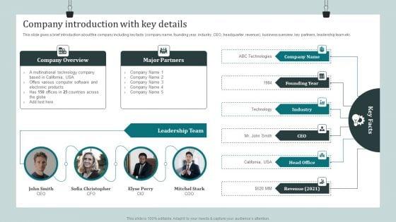 Product_Awareness_Strategies_To_Raise_Demand_Company_Introduction_With_Key_Details_Professional_PDF_Slide_1.jpg