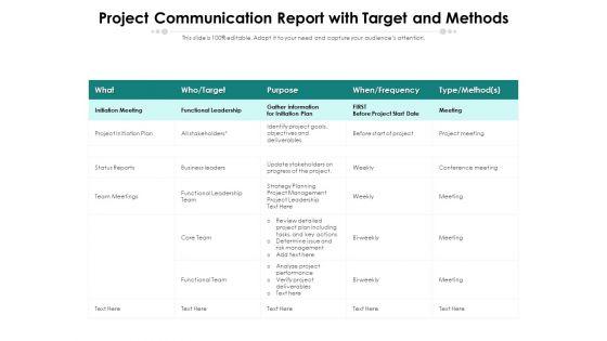 Project_Communication_Report_With_Target_And_Methods_Ppt_PowerPoint_Presentation_Show_Graphics_Example_PDF_Slide_1.jpg