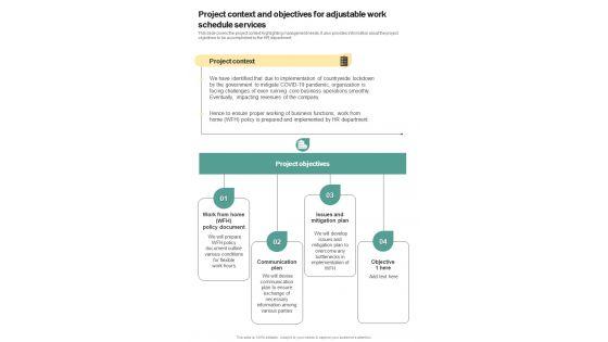 Project_Context_And_Objectives_For_Adjustable_Work_Schedule_Services_One_Pager_Sample_Example_Document_Slide_1.jpg