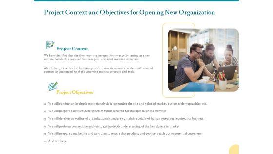 Project_Context_And_Objectives_For_Opening_New_Organization_Ppt_PowerPoint_Presentation_Model_Styles_PDF_Slide_1.jpg