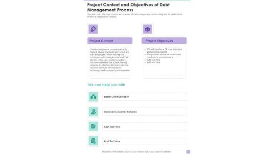 Project_Context_And_Objectives_Of_Debt_Management_Process_One_Pager_Sample_Example_Document_Slide_1.jpg