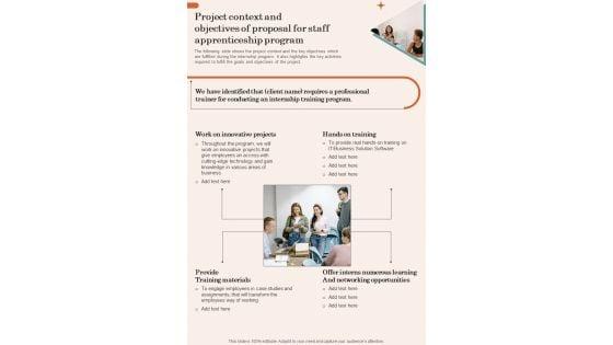Project_Context_And_Objectives_Of_Proposal_For_Staff_Apprenticeship_Program_One_Pager_Sample_Example_Document_Slide_1.jpg
