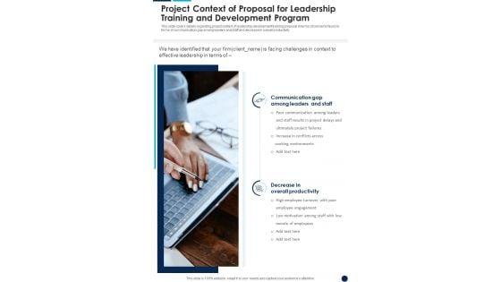 Project_Context_Of_Leadership_Training_And_Development_Program_One_Pager_Sample_Example_Document_Slide_1.jpg