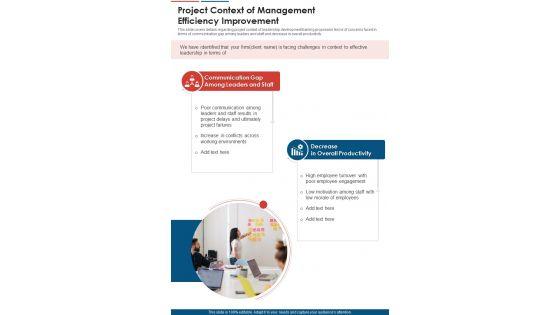 Project_Context_Of_Management_Efficiency_Improvement_One_Pager_Sample_Example_Document_Slide_1.jpg