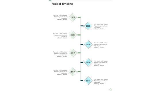 Project Development Planning Proposal Template Project Timeline One Pager Sample Example Document Project Development Planning Proposal Template Project Timeline One Pager Sample Example Document