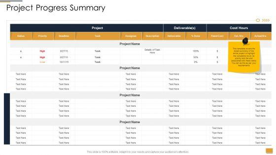 Project_Ideation_And_Administration_Project_Progress_Summary_Ppt_File_Professional_PDF_Slide_1.jpg