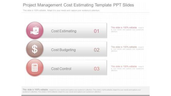 Project Management Cost Estimating Template Ppt Slides Project Management Cost Estimating Template Ppt Slides