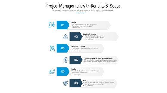 Project Management With Benefits And Scope Ppt PowerPoint Presentation Pictures Backgrounds Project Management With Benefits And Scope Ppt PowerPoint Presentation Pictures Backgrounds