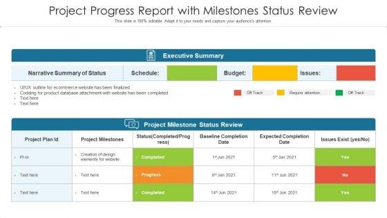 Project_Progress_Report_With_Milestones_Status_Review_Ppt_PowerPoint_Presentation_File_Examples_PDF_Slide_1.jpg