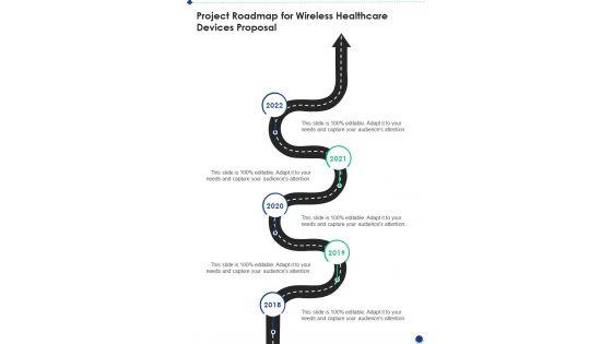 Project_Roadmap_For_Wireless_Healthcare_Devices_Proposal_One_Pager_Sample_Example_Document_Slide_1.jpg