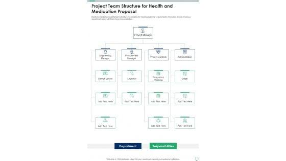 Project_Team_Structure_For_Health_And_Medication_Proposal_One_Pager_Sample_Example_Document_Slide_1.jpg