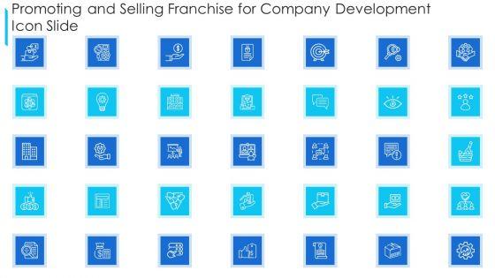 Promoting_And_Selling_Franchise_For_Company_Development_Icon_Slide_Pictures_PDF_Slide_1.jpg
