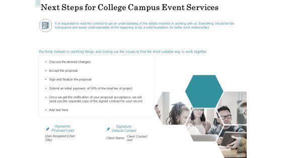 Promoting_University_Event_Next_Steps_For_College_Campus_Event_Services_Ppt_Infographic_Template_PDF_Slide_1.jpg