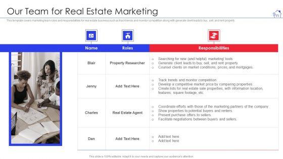 Promotional_Strategies_For_Property_Development_Firm_Our_Team_For_Real_Estate_Marketing_Pictures_PDF_Slide_1.jpg