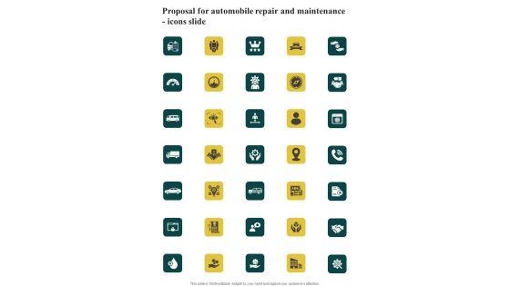 Proposal_For_Automobile_Repair_And_Maintenance_Icons_Slide_One_Pager_Sample_Example_Document_Slide_1.jpg