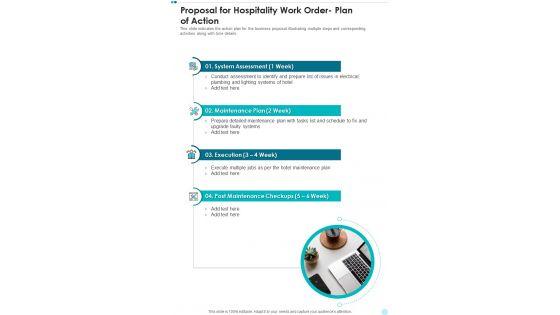 Proposal_For_Hospitality_Work_Order_Plan_Of_Action_One_Pager_Sample_Example_Document_Slide_1.jpg