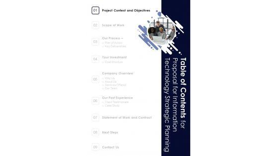 Proposal_For_Information_Technology_Strategic_Planning_For_Table_Of_Contents_One_Pager_Sample_Example_Document_Slide_1.jpg