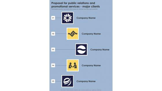 Proposal_For_Public_Relations_And_Promotional_Services_Major_Clients_One_Pager_Sample_Example_Document_Slide_1.jpg